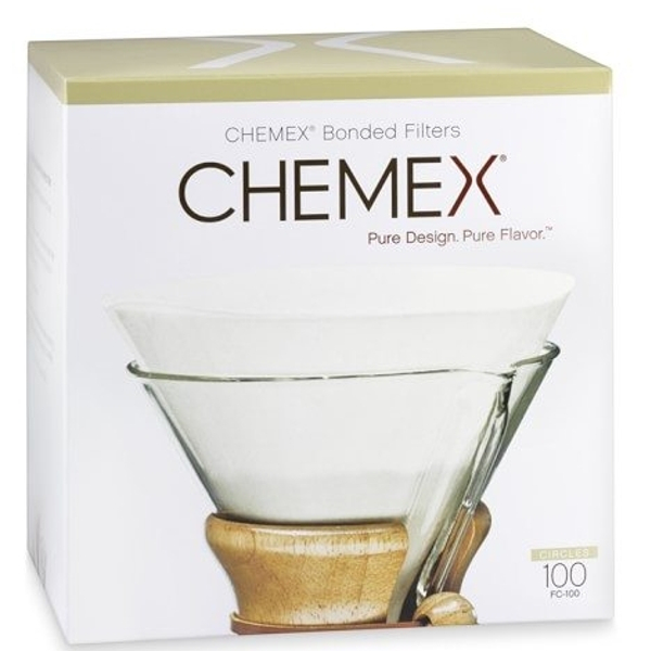 Chemex lekerekített filterpapír 100db/cs