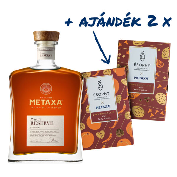Metaxa Private Reserve brandy x Ésophy csokoládé 0,7L 40%