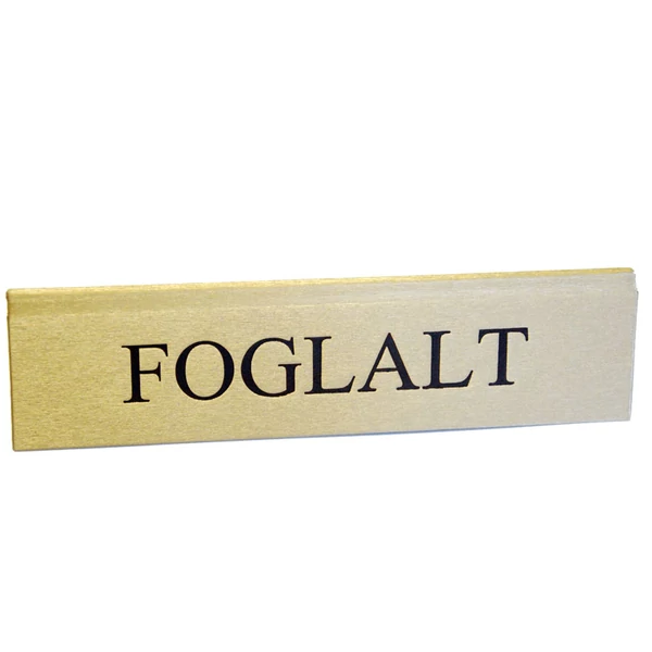 Foglalt tábla nagy 200x48mm arany - barna felirattal