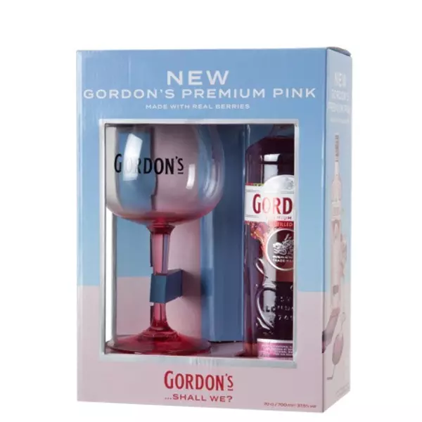Gordons Premium Pink Gin - 0,7L (37,5%) pdd. + pohár