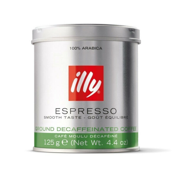 illy, darált koffeinmentes kávé, 125 gr