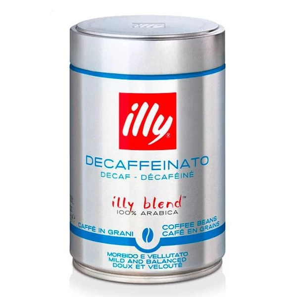 illy, szemes koffeinmentes kávé, 250 gr