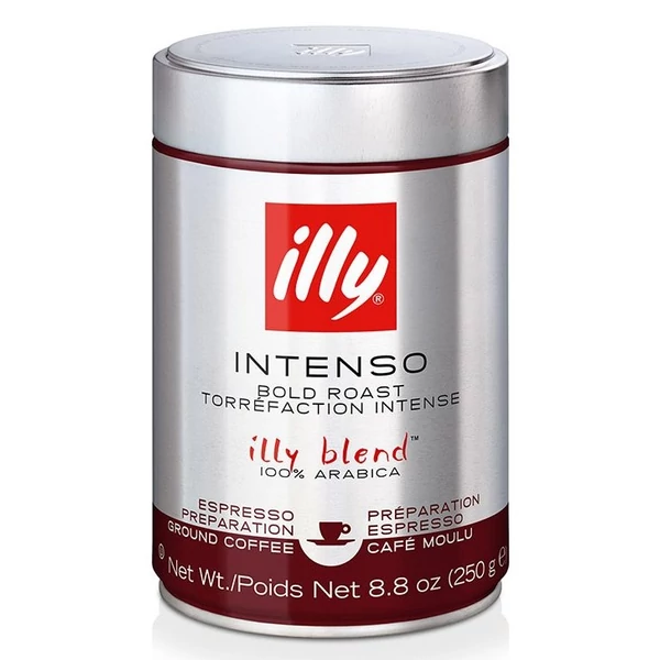illy, darált sötét pörkölésű kávé, 250 gr