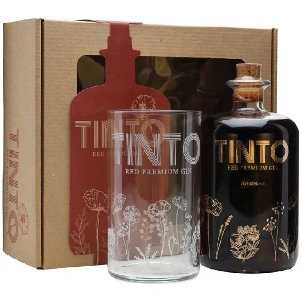 Tinto Red Premium Gin 40% pdd.+ pohár 0,7