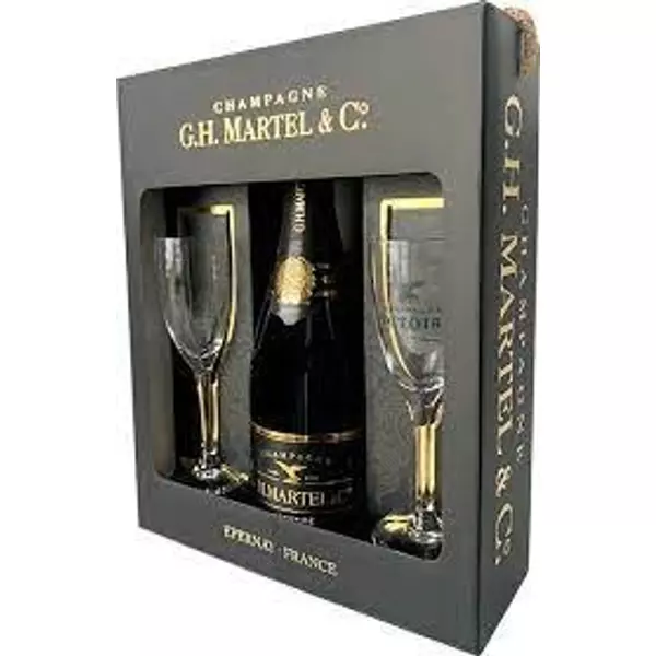 G.H.Martel Prestige Brut Champagne 12% 0,75L pdd. + 2 pohár