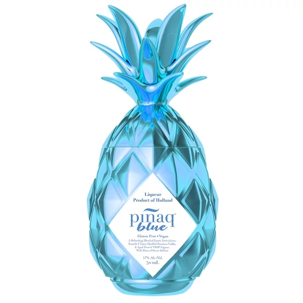 Pinaq Blue likőr ananász üvegben 17% 0,75L kék