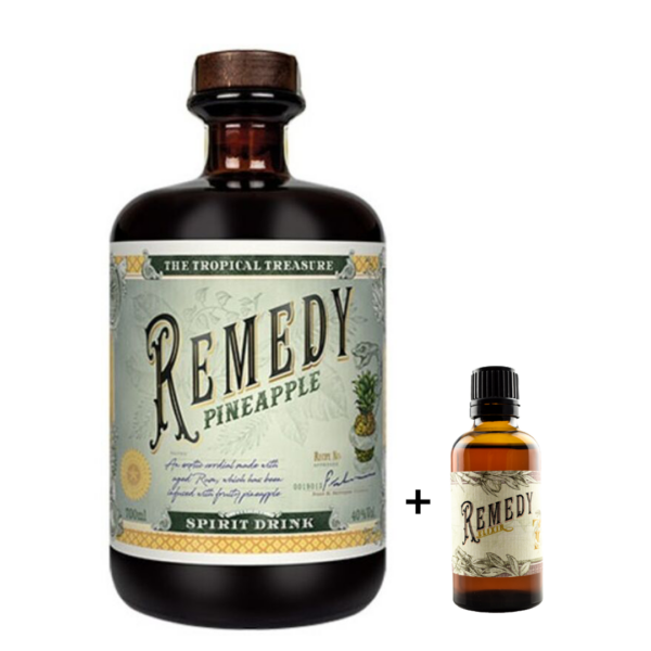 Remedy Pineapple Rum Liquer 34% 0,7L +ajándék Remedy Elixir Rum Liquer mini 0,05L 34%