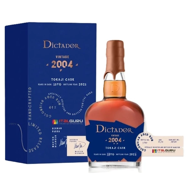 Dictador 2004/2023 Tokaji Cask, Limited Italguru Edt. 41% 0,7L pdd.