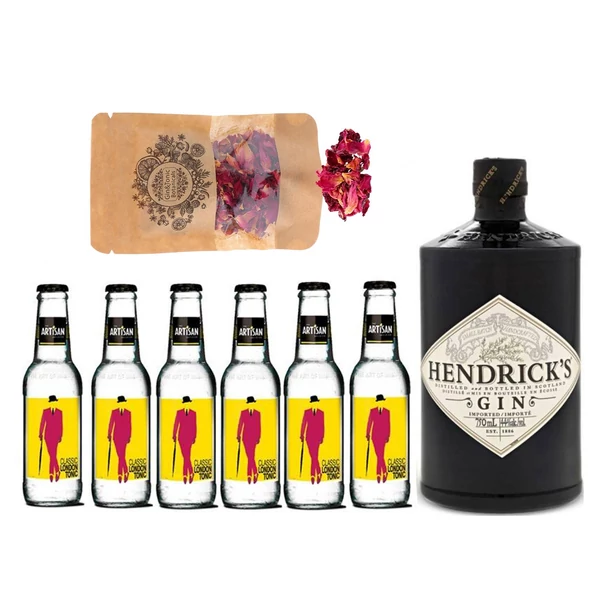 Hendricks Gin Tonik szett ajándék Rózsaszirommal