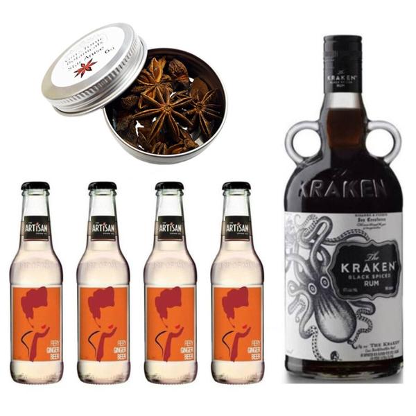 Kraken Rum & Ginger Beer Szett Ajándék csillagánizzsal