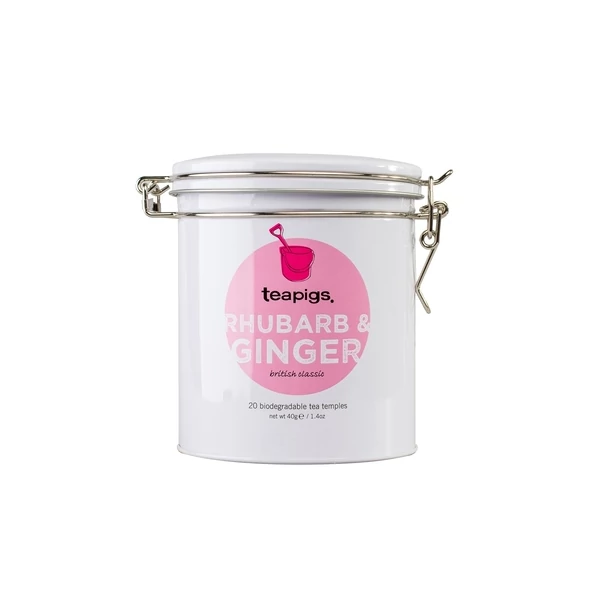 Teapigs Rhubarb &amp; Ginger Fileters Tea 20 teafilter csatos üvegben