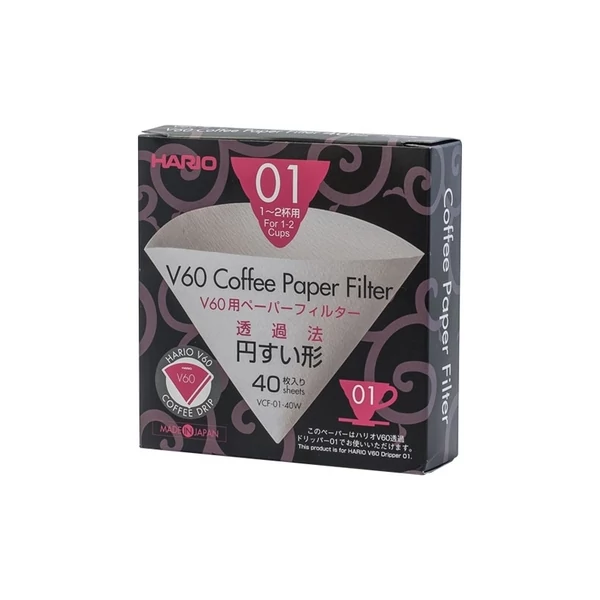 Hario filterpapír V60-01 csöpögőhöz 40 db