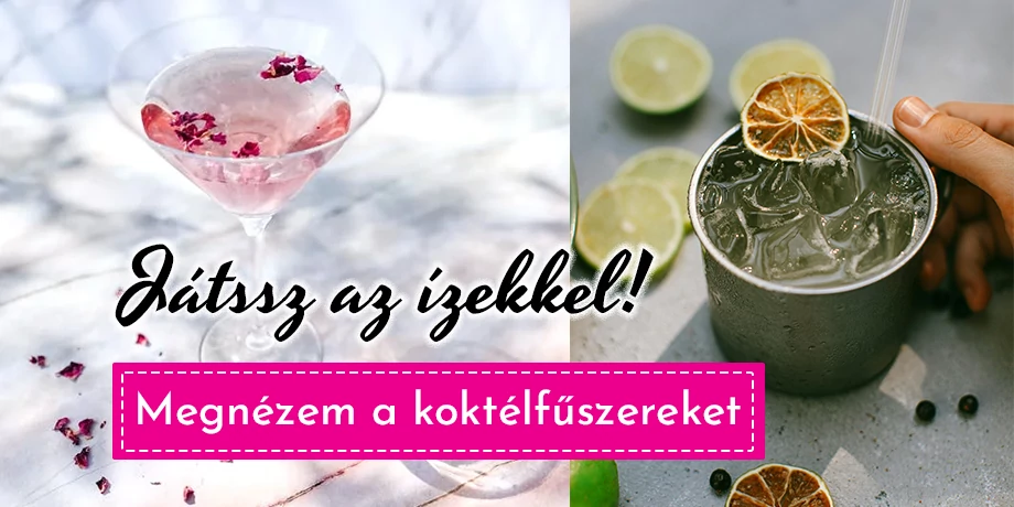 KOKTÉLFŰSZEREK SZÁMOS ÍZBEN