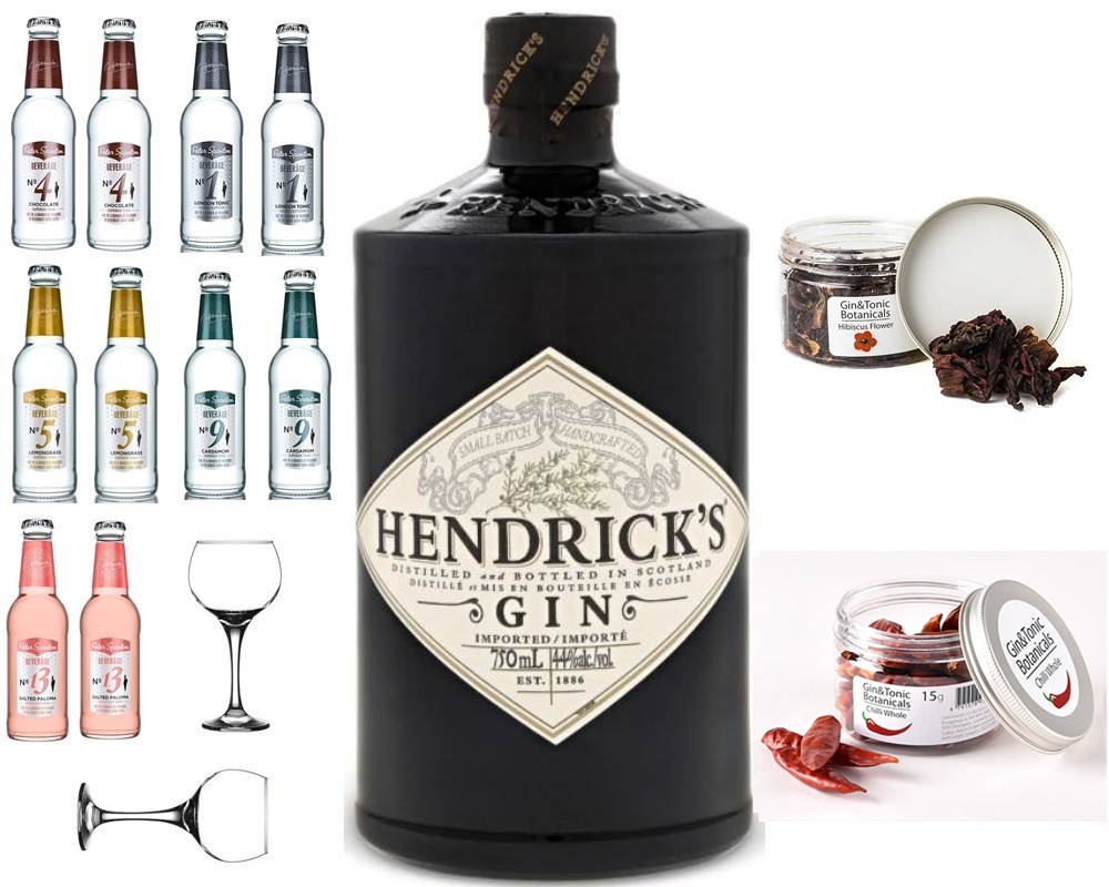 Hendricks Gin Ital Csomag Tonik válogatással + ajándék Gin&Tonik fűszerekkel