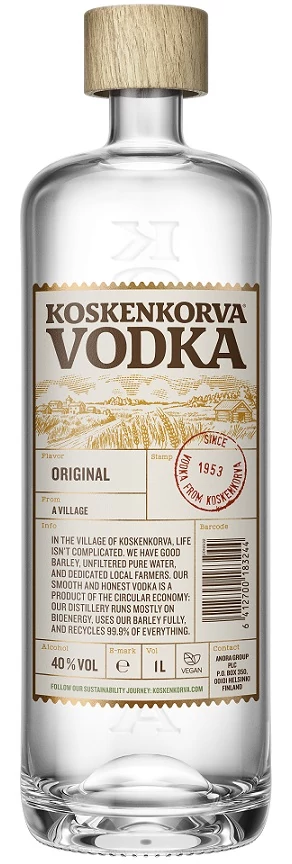 Koskenkorva Vodka Original 40% 1L