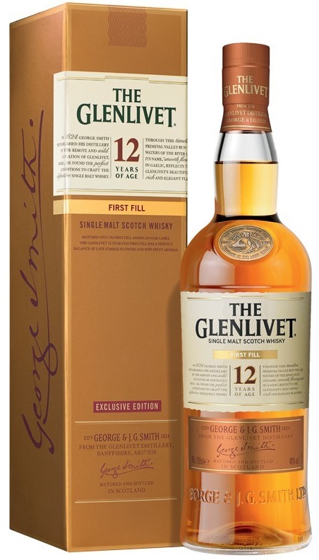 Glenlivet 12 years First Fill whisky pdd. 40% 0,7L