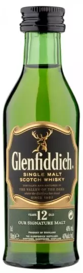 Glenfiddich 12 years whisky mini 0,05L 40%