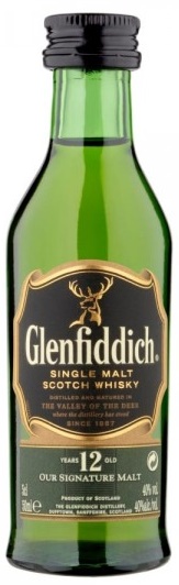 Glenfiddich 12 years whisky mini 0,05L 40%