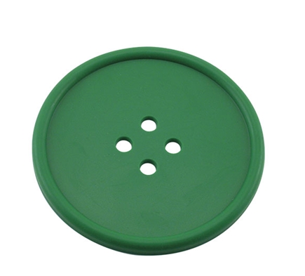 Zöld gumis pohár alátét gomb forma
