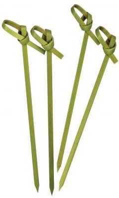 Hurkolt fejű bambusz koktél szúróka 150mm 100 db/cs