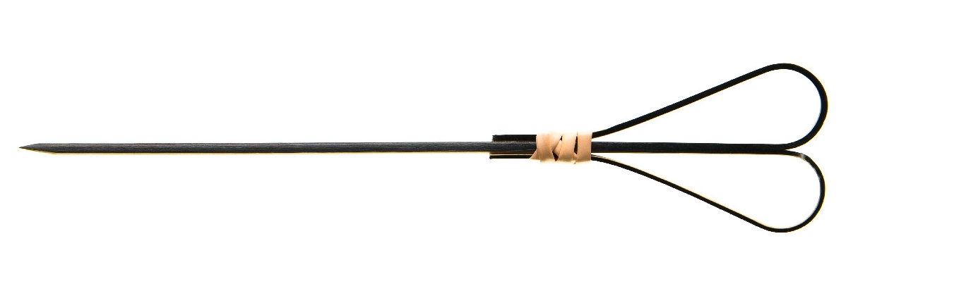 Szív alakú bambusz koktélnyárs 120mm 100db/cs fekete
