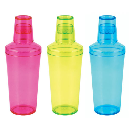 Plasztik koktél shaker 500ml választható színekben