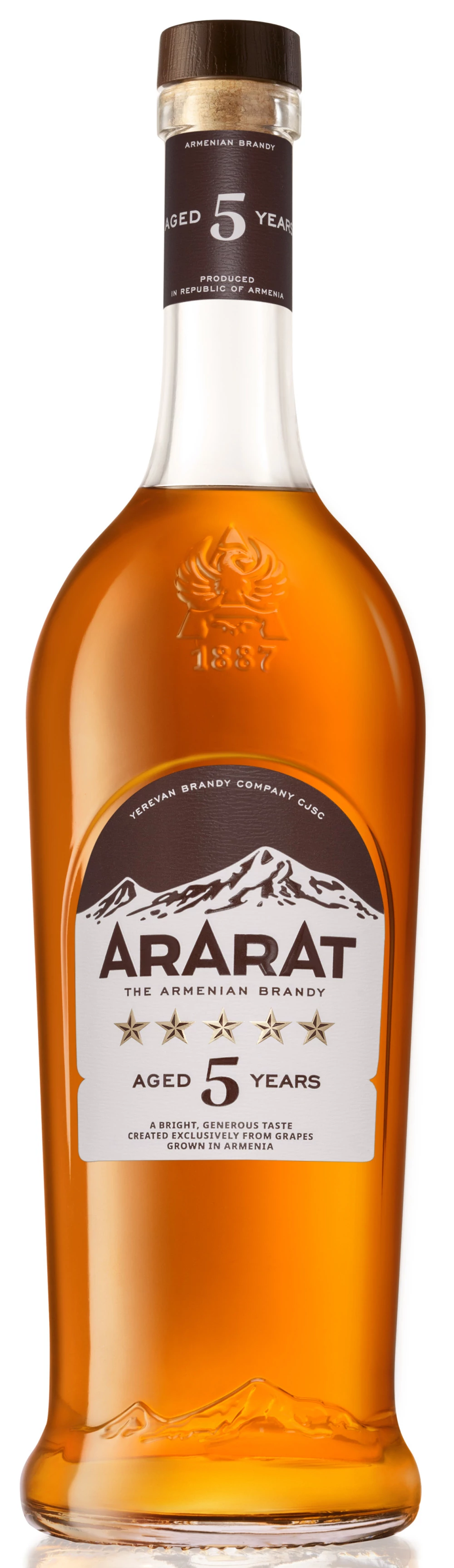 Ararat 5 Stars 5 years brandy 0,7L 40%