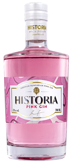 Historia Hungarian Pink Rebarbarás Epres Gin 0,7L 42%