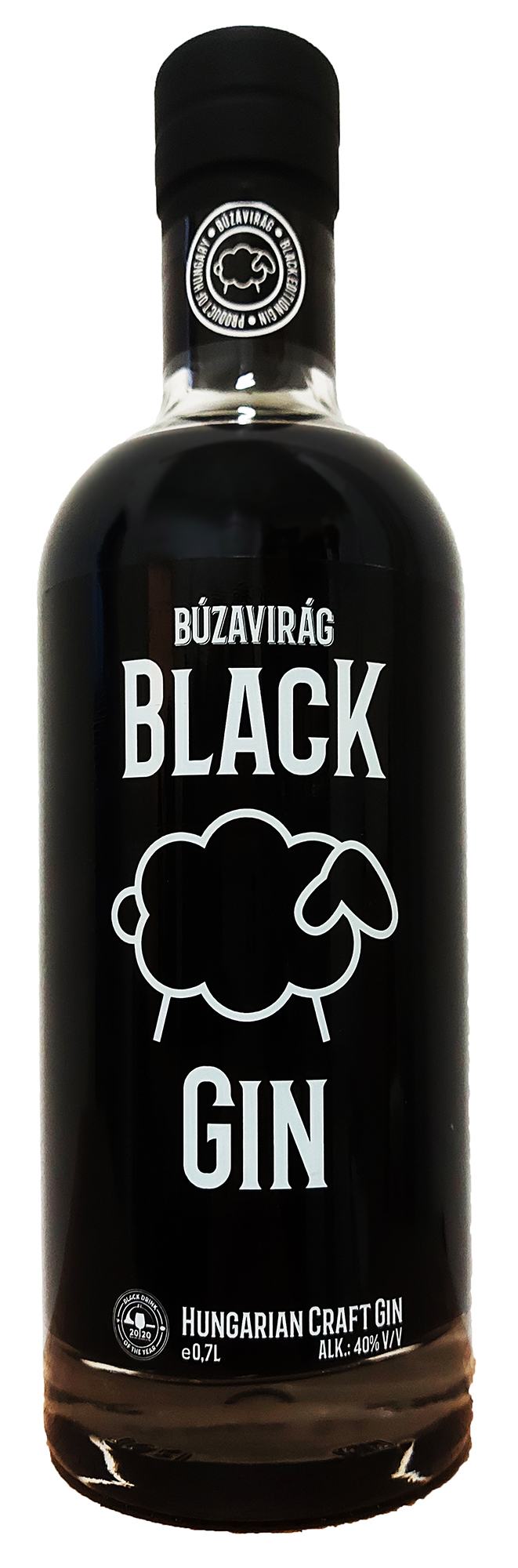 Búzavirág Black Magyar Kézműves Gin 0,7 40%