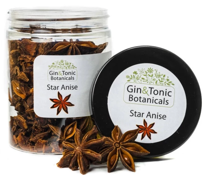 Gin Tonic botanicals közepes tégelyben, csillag ánizs egész 60 gr