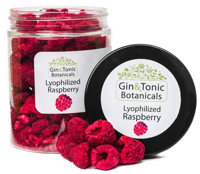 Gin Tonic Botanicals közepes tégelyben liofilizált Egész Málna 35 gr