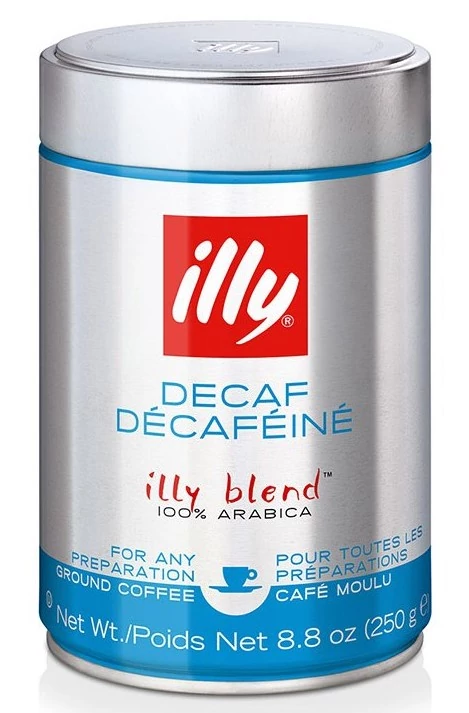 illy, darált koffeinmentes kávé, 250 gr