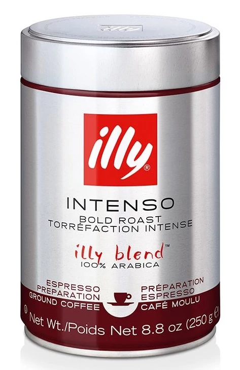 illy, darált sötét pörkölésű kávé, 250 gr