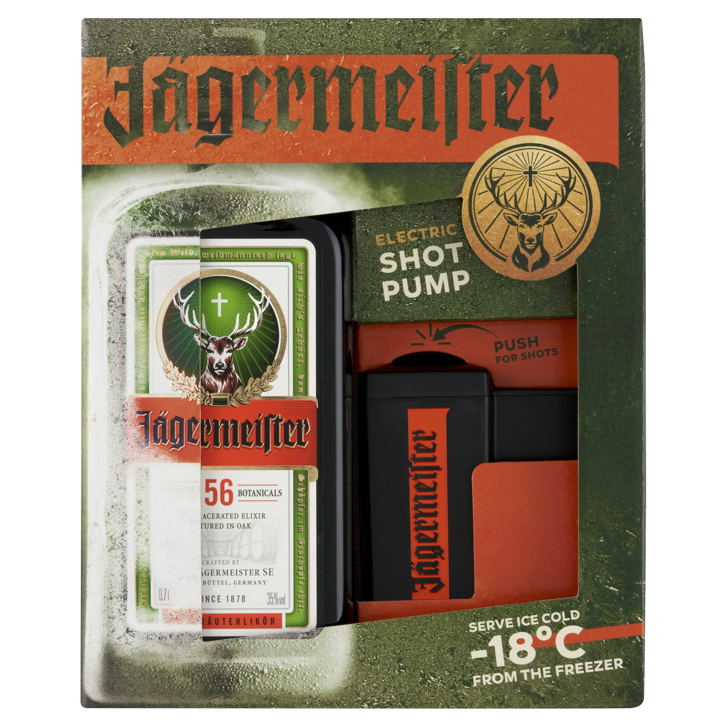 Jägermeister + elektromos adagoló pumpa 0,7L 35%