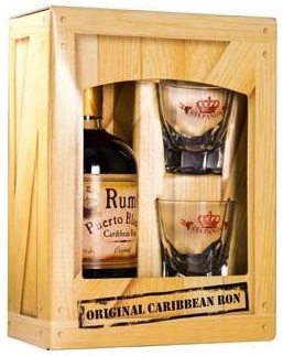 Puerto Blanco Original Rum 0,5L 37,5% pdd + 2 pohár