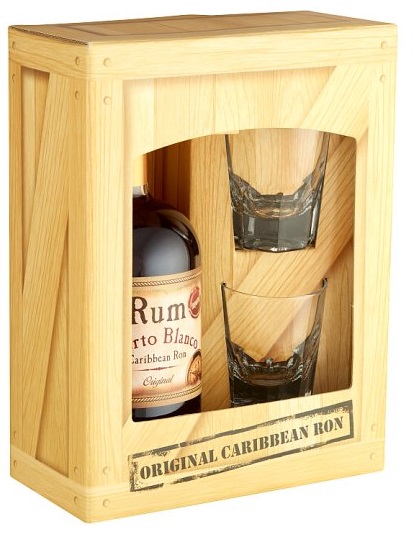 Puerto Blanco Original Rum 0,5L 37,5% pdd + 2 pohár