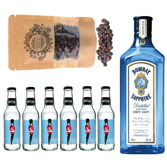 Bombay Gin Tonik szett ajándék Gin fűszerrel