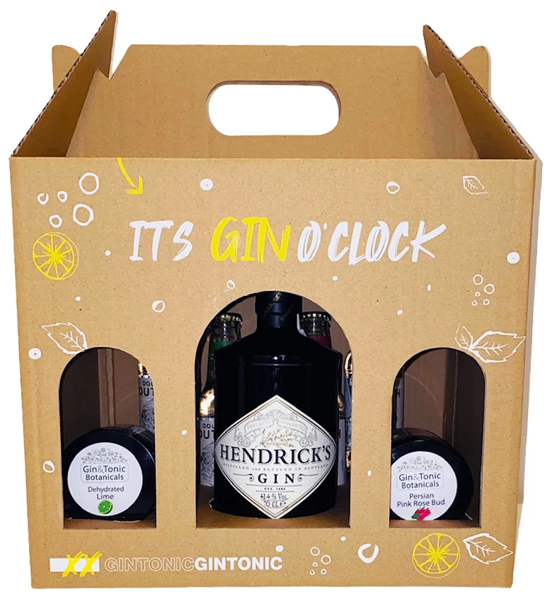 Hendricks Gin Tonik szett díszdobozban, ginfűszerekkel