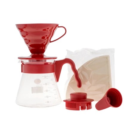 Hario V60 piros dripper szett